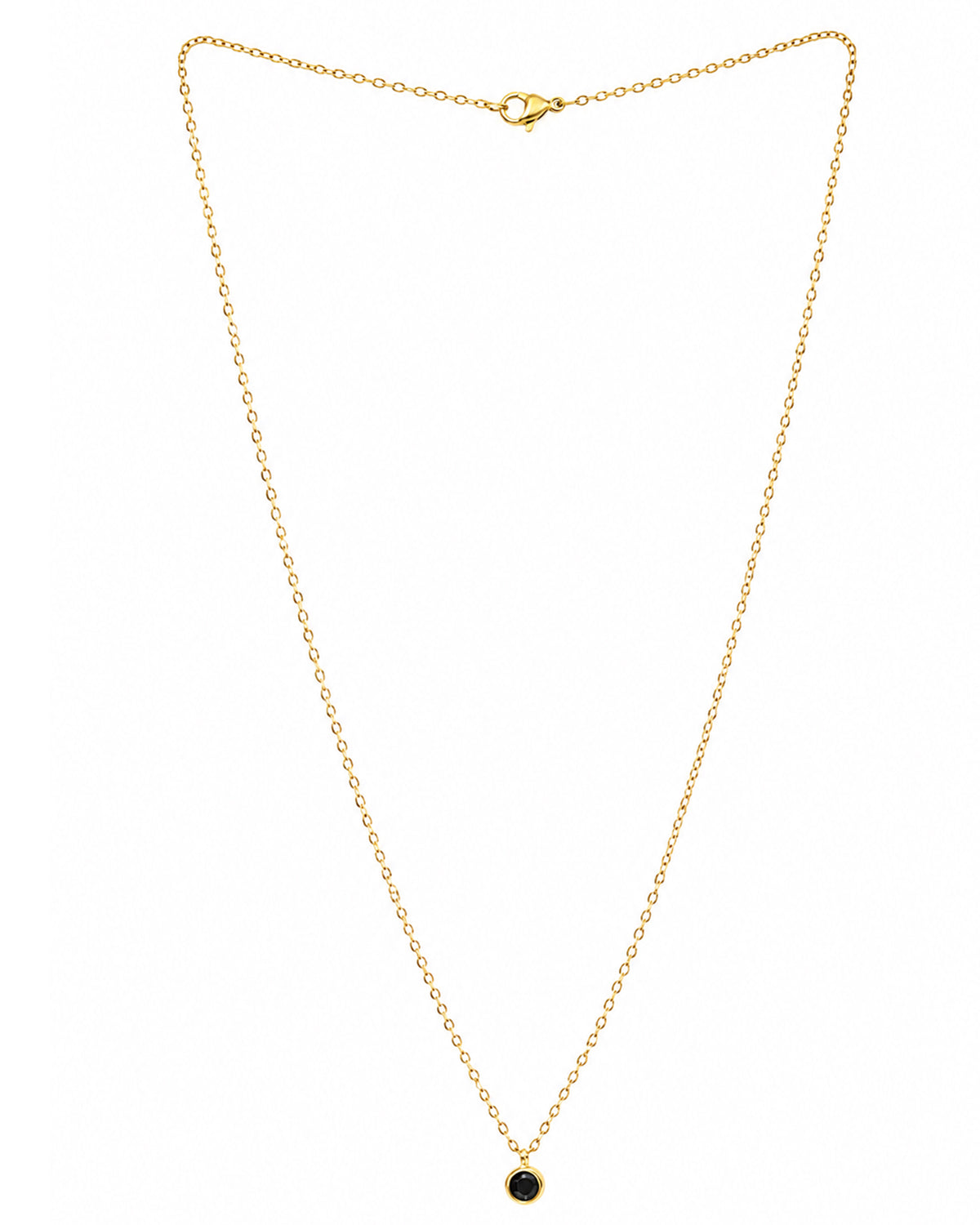 Black stone pendant neclace