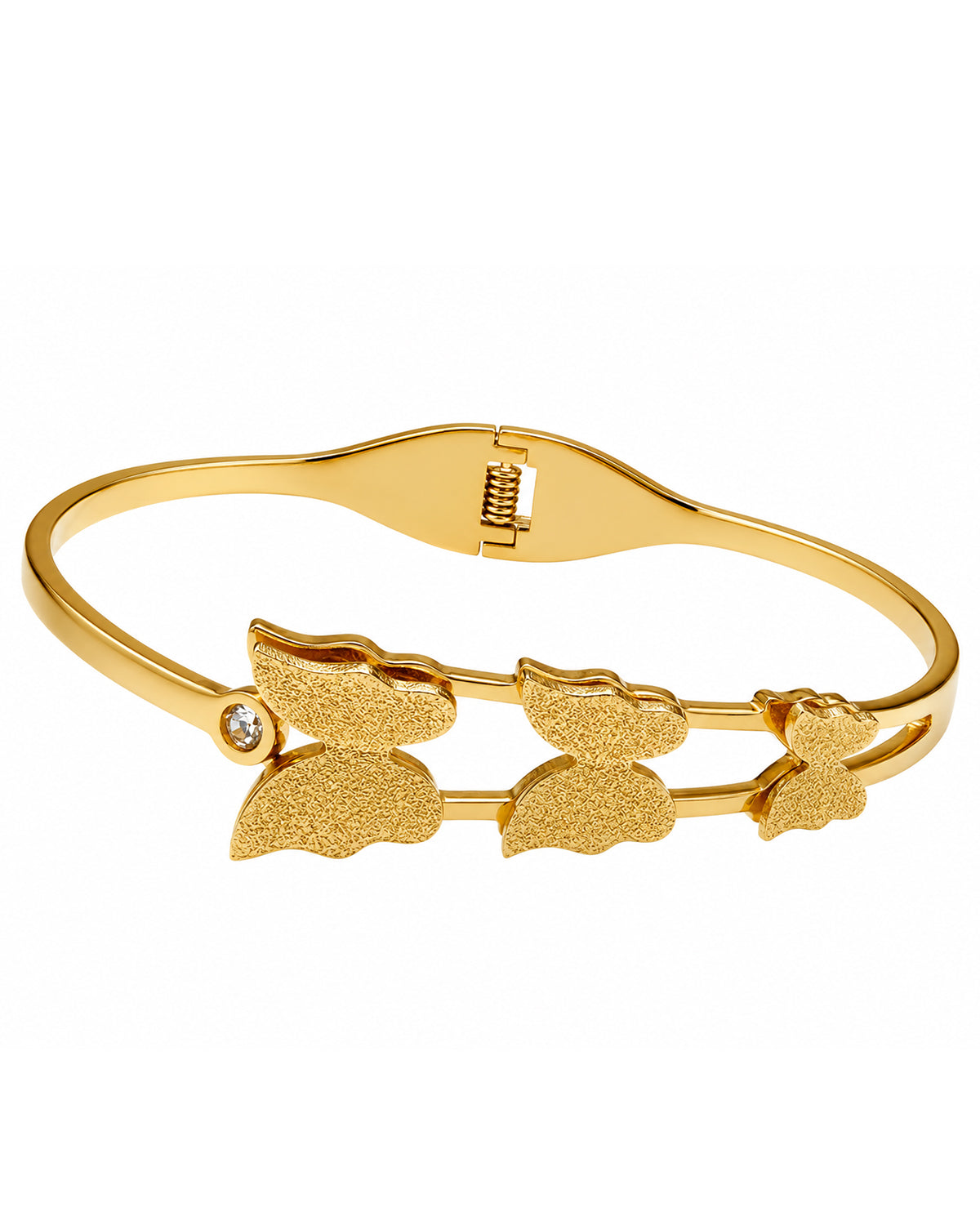Golden three butterfly bracelet band