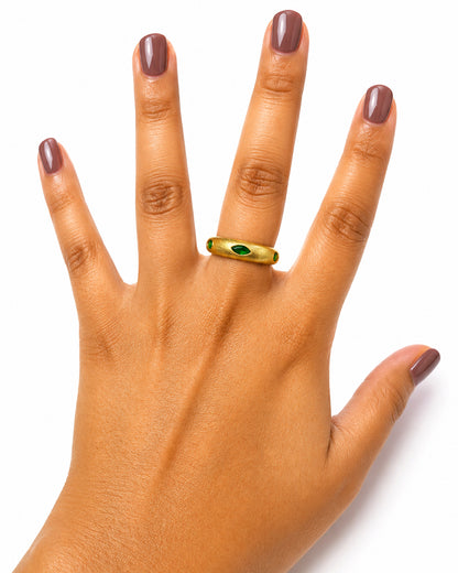 Emerald band ring