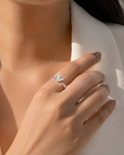 Amour heart ring