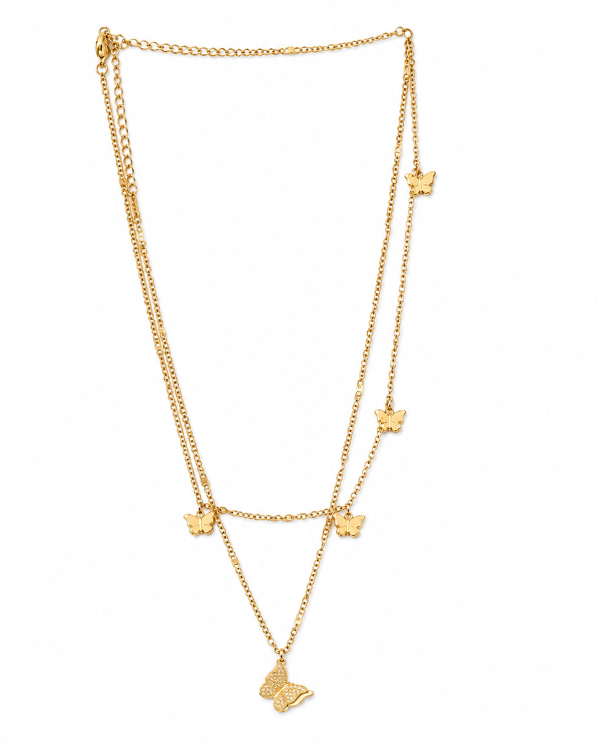 Butterfly layered necklace