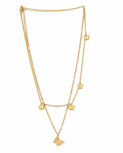 Butterfly layered necklace