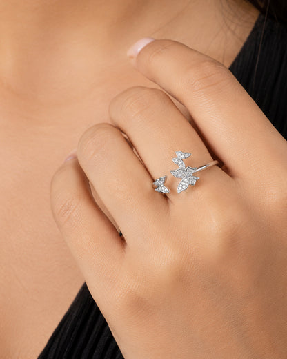 Crystal Butterfly ring