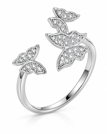 Crystal Butterfly ring