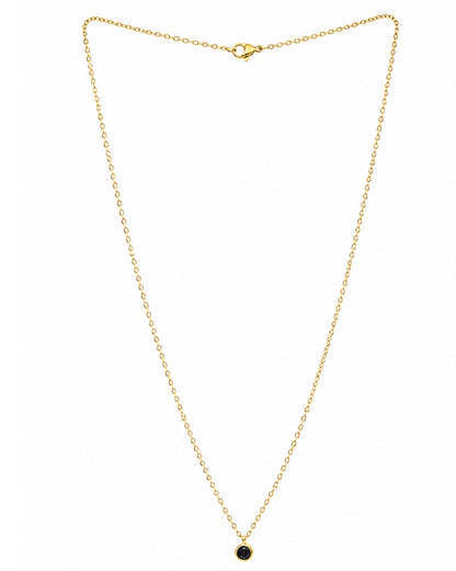 Black stone pendant neclace