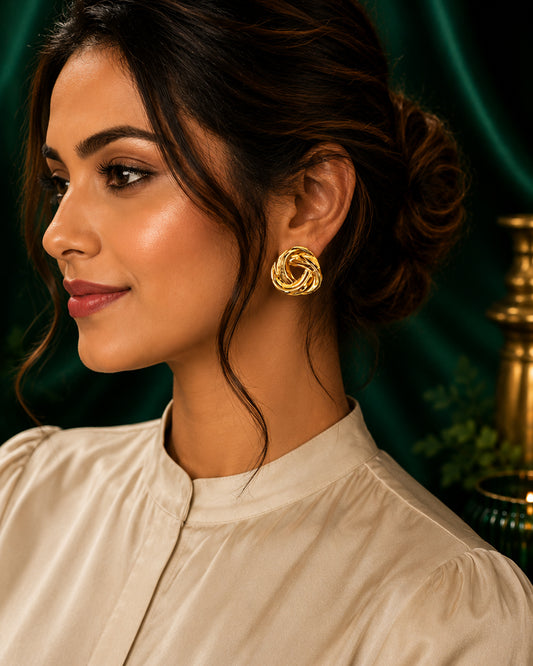 Golden Knot Earrings