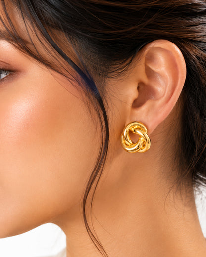 Golden Knot Earrings