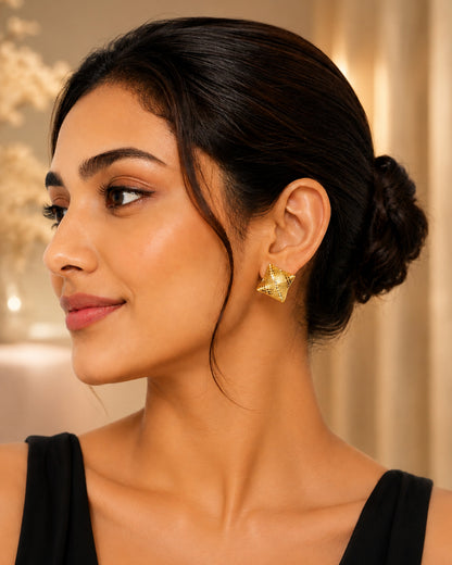 Square chunky earrings