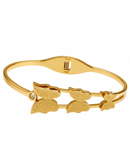 Golden three butterfly bracelet band