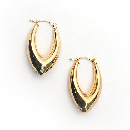 Chunky V-shaped hoops